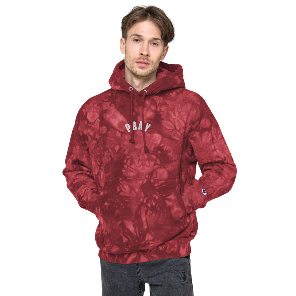 PRAY - Unisex Champion tie-dye hoodie