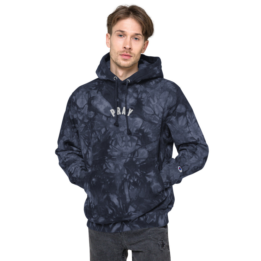 PRAY - Unisex Champion tie-dye hoodie