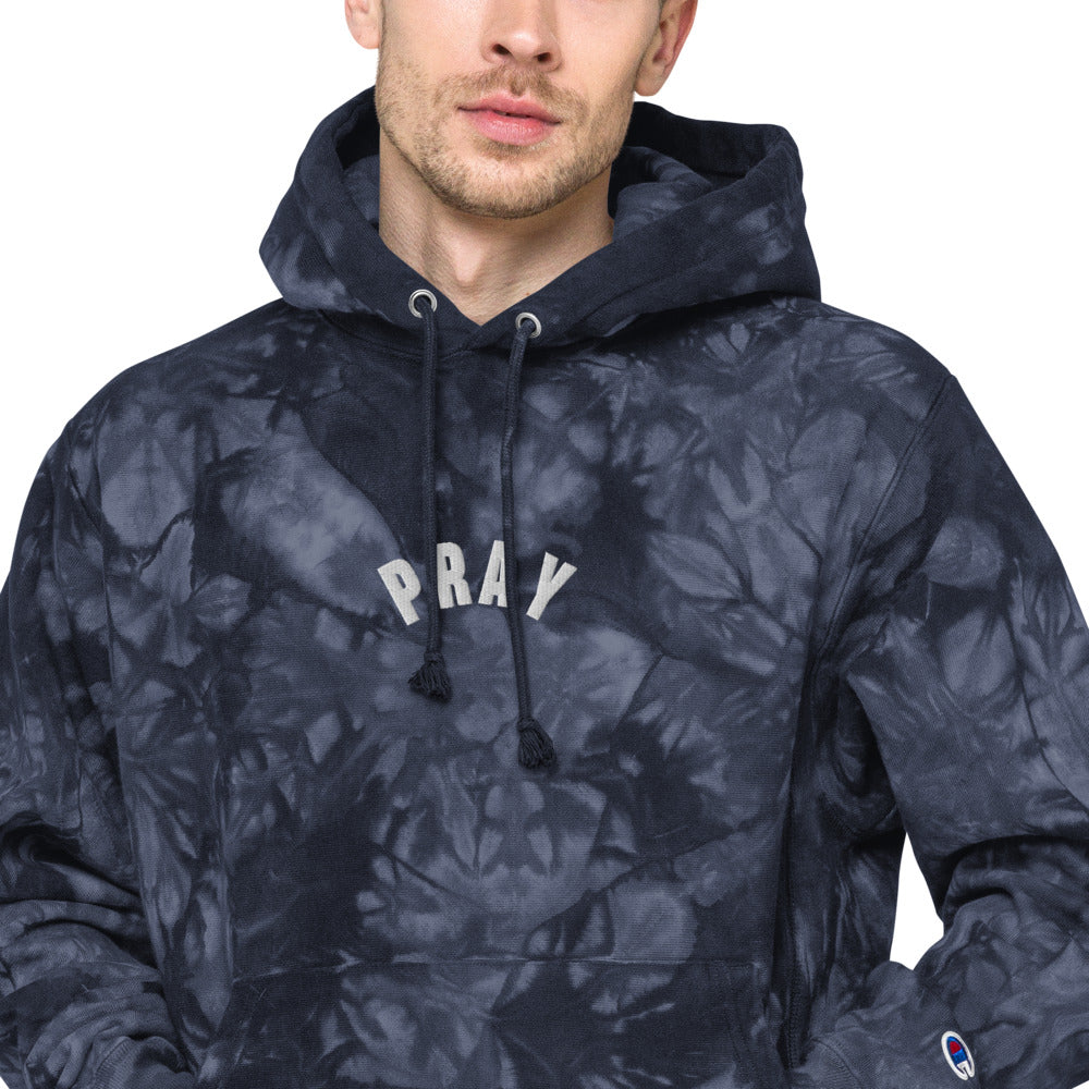 PRAY - Unisex Champion tie-dye hoodie