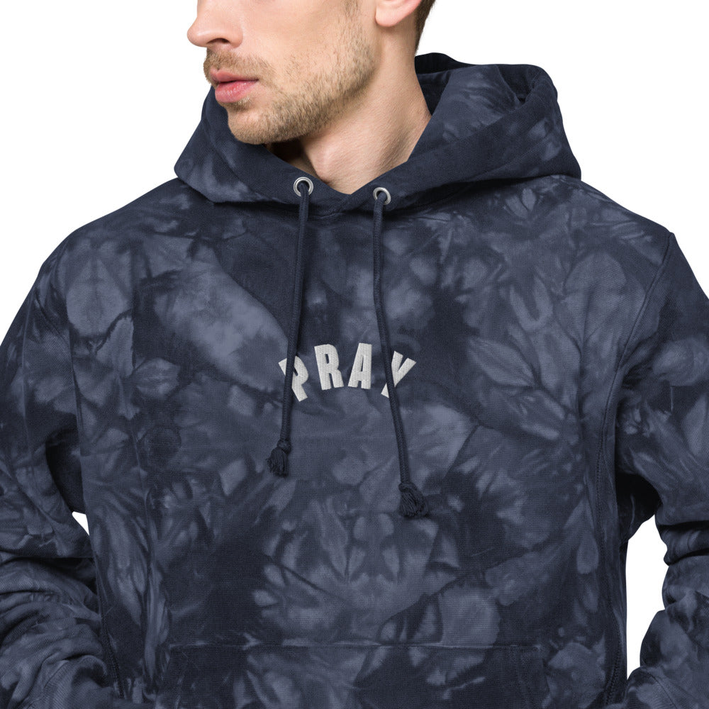 PRAY - Unisex Champion tie-dye hoodie