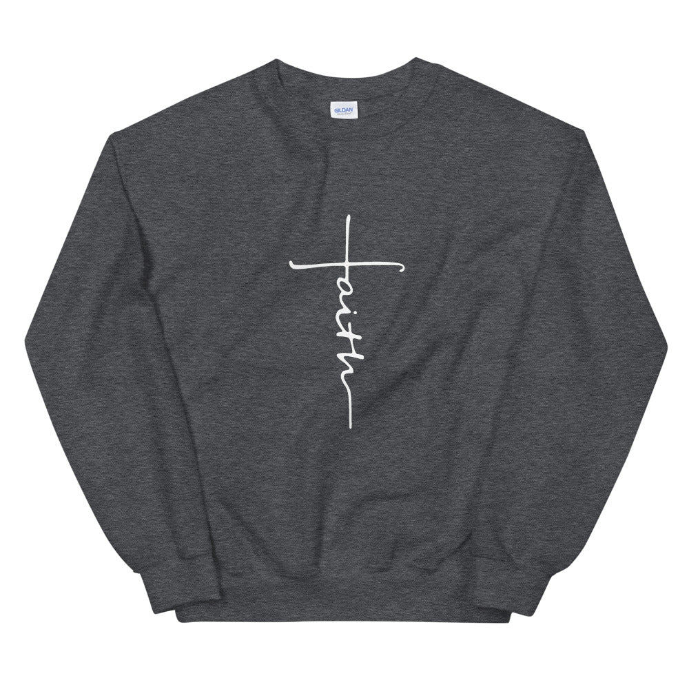 FAITH - Wht - Unisex Sweatshirt