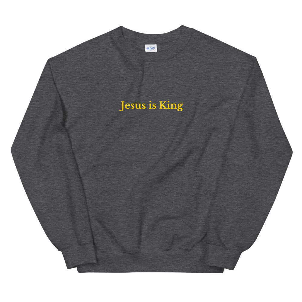 Jesus is King - Yellow - Unisex Sweatshirt