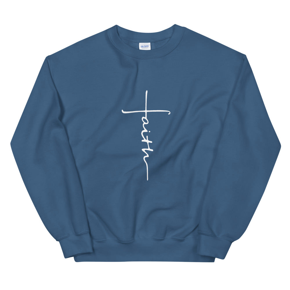 FAITH - Wht - Unisex Sweatshirt