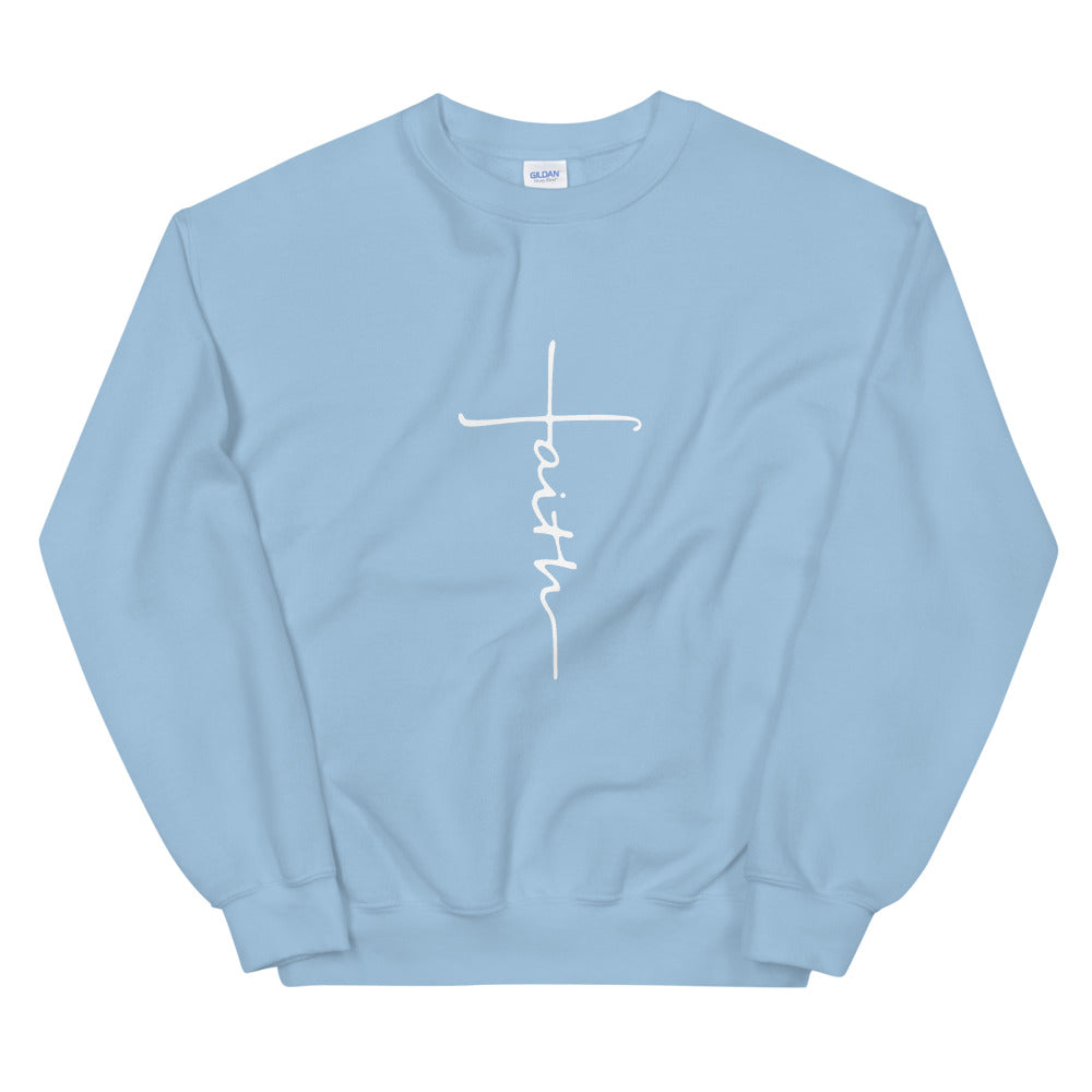 FAITH - Wht - Unisex Sweatshirt