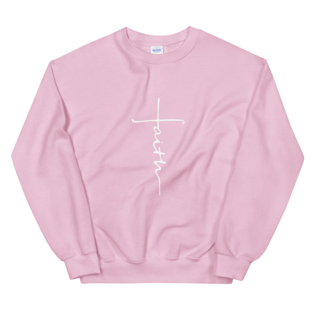 FAITH - Wht - Unisex Sweatshirt
