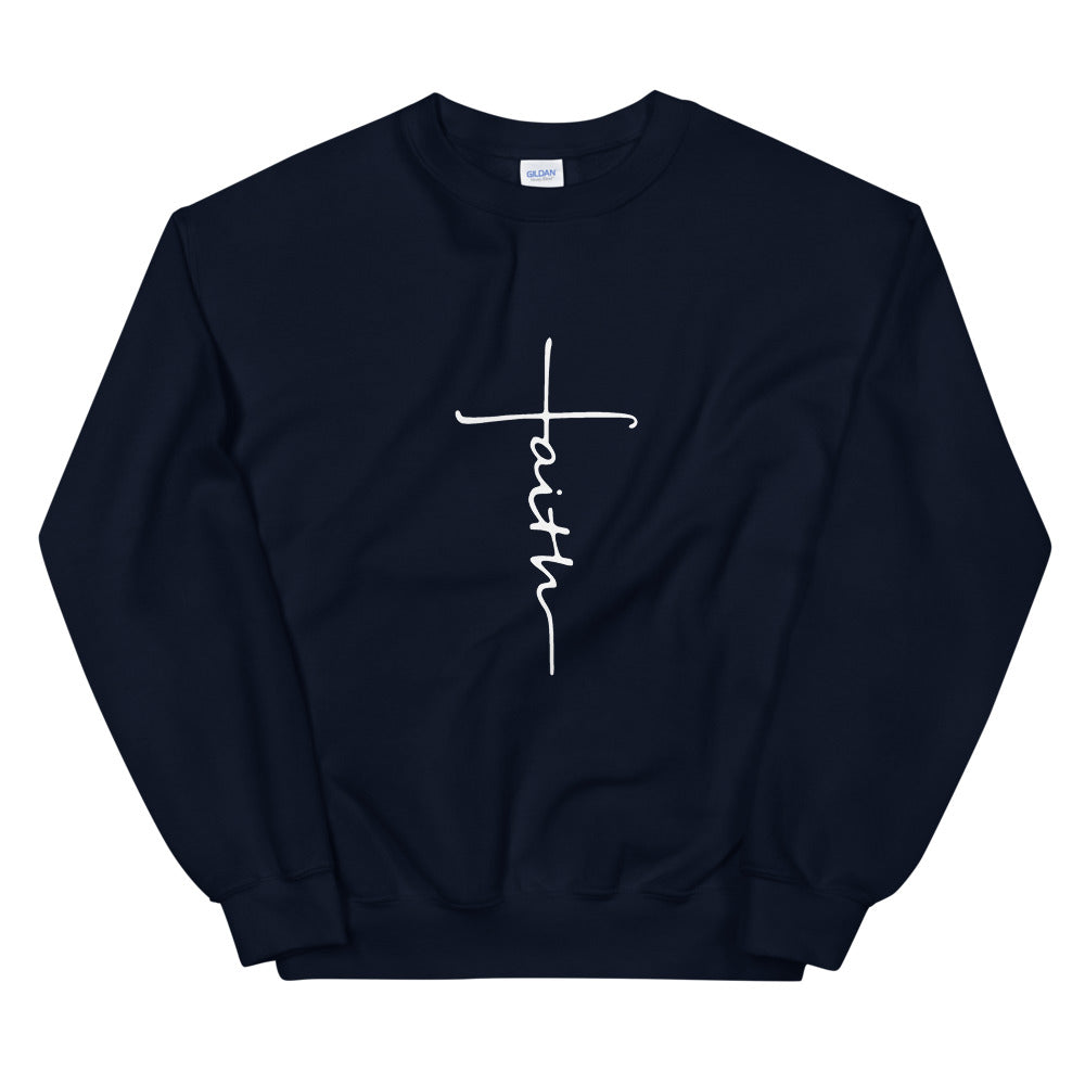 FAITH - Wht - Unisex Sweatshirt