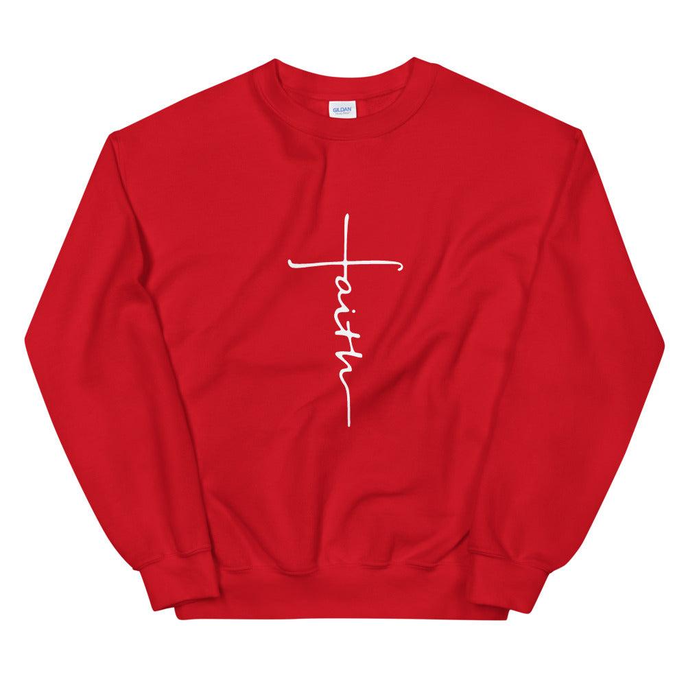 FAITH - Wht - Unisex Sweatshirt