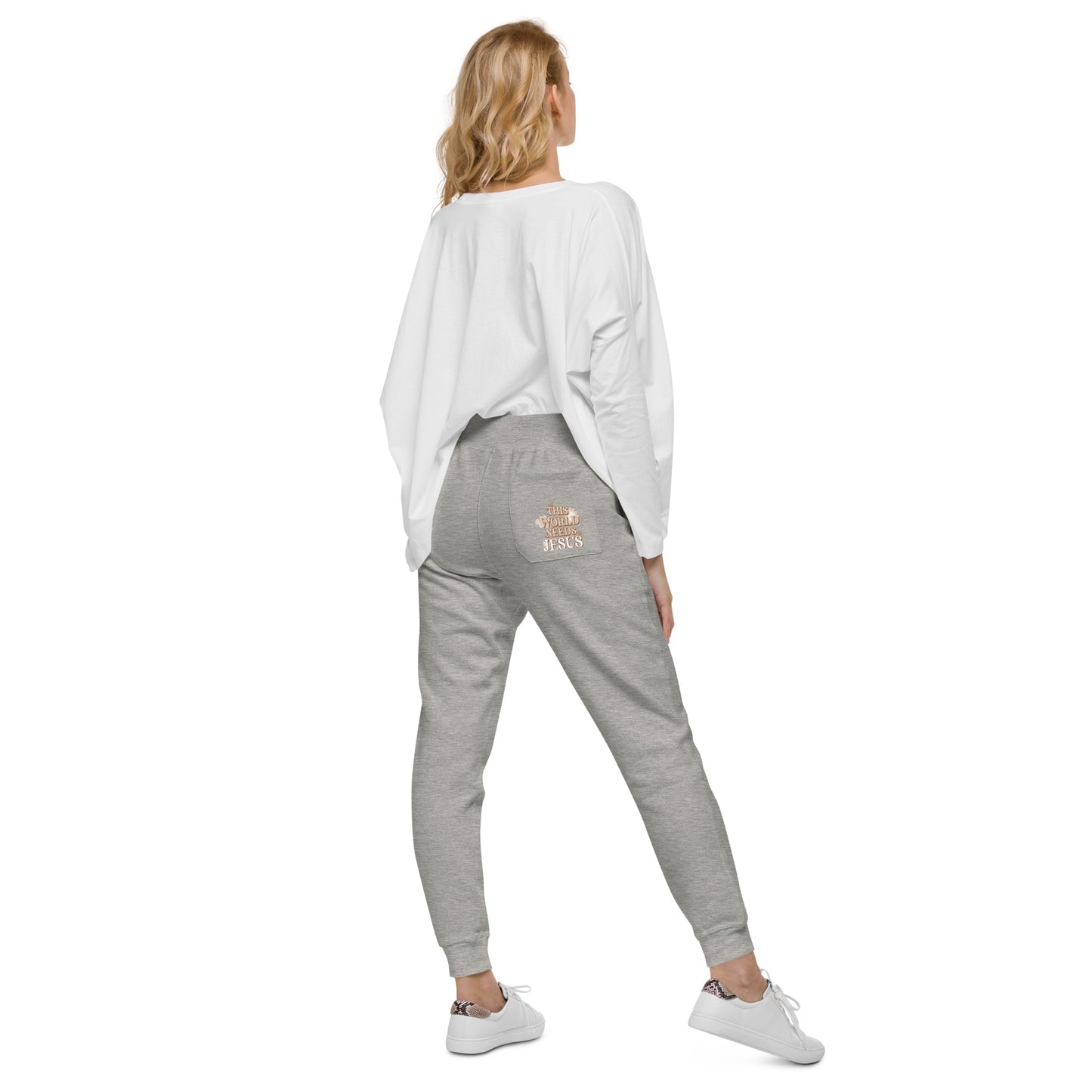 This World Needs Jesus - Unisex fleece sweatpants