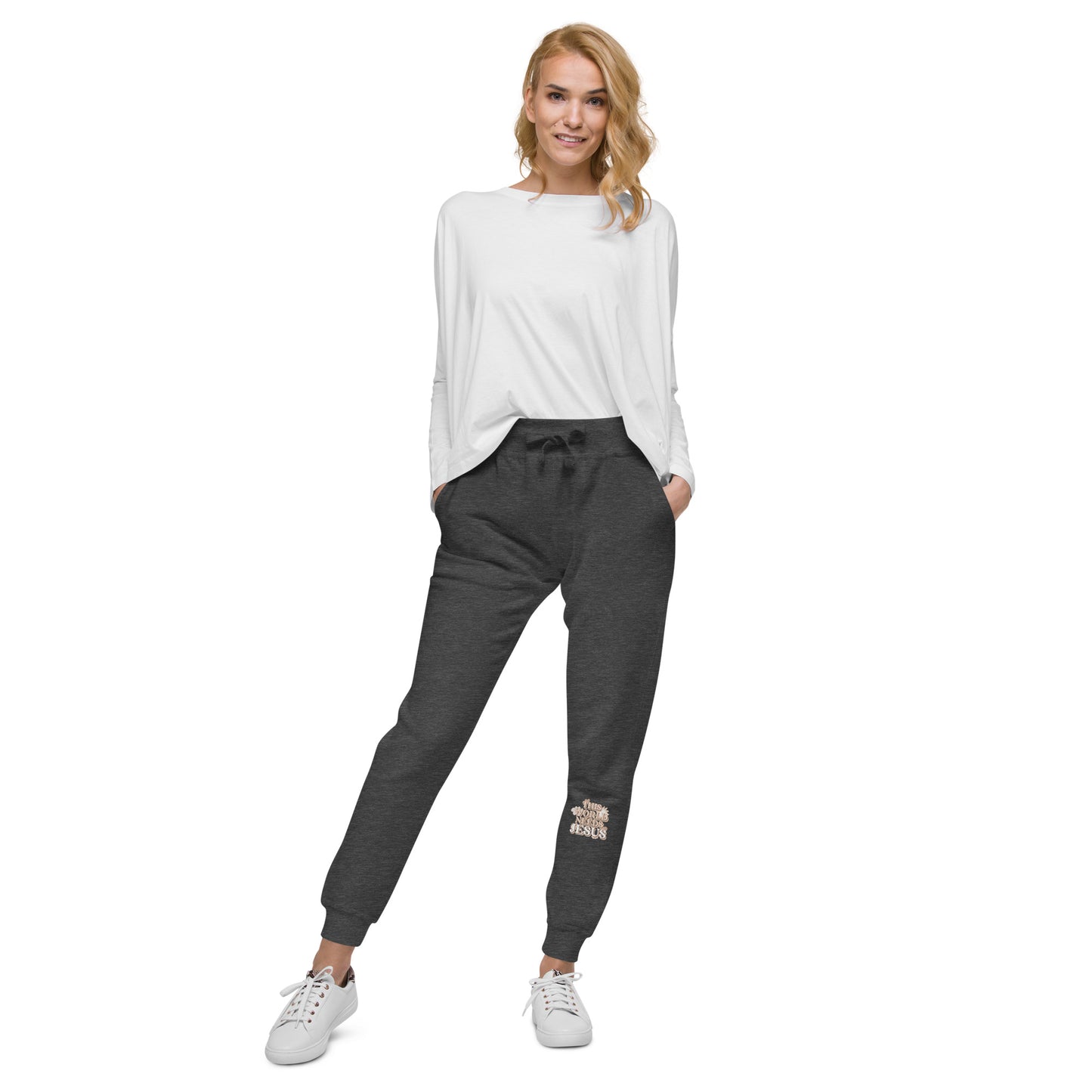 This World Needs Jesus - Unisex fleece sweatpants
