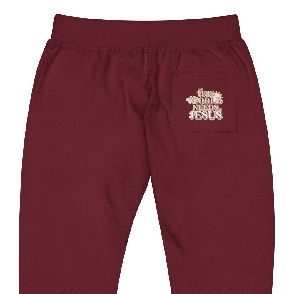 This World Needs Jesus - Unisex fleece sweatpants