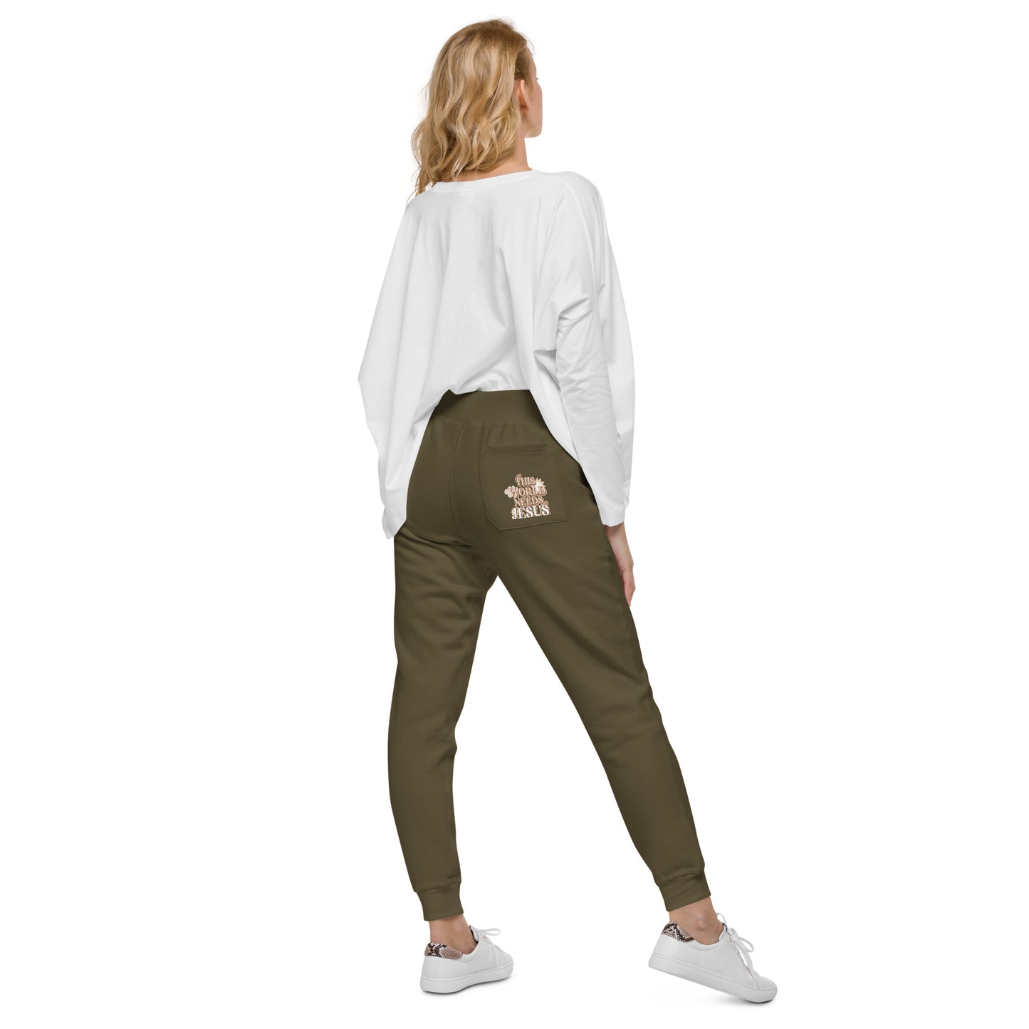 This World Needs Jesus - Unisex fleece sweatpants