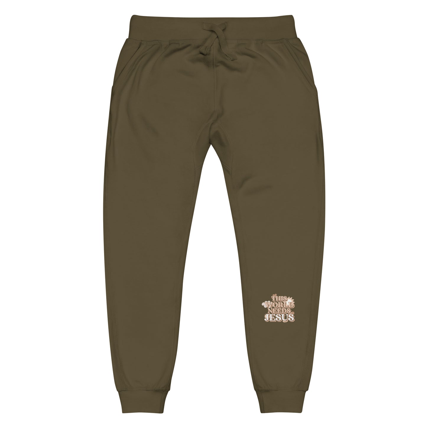 This World Needs Jesus - Unisex fleece sweatpants