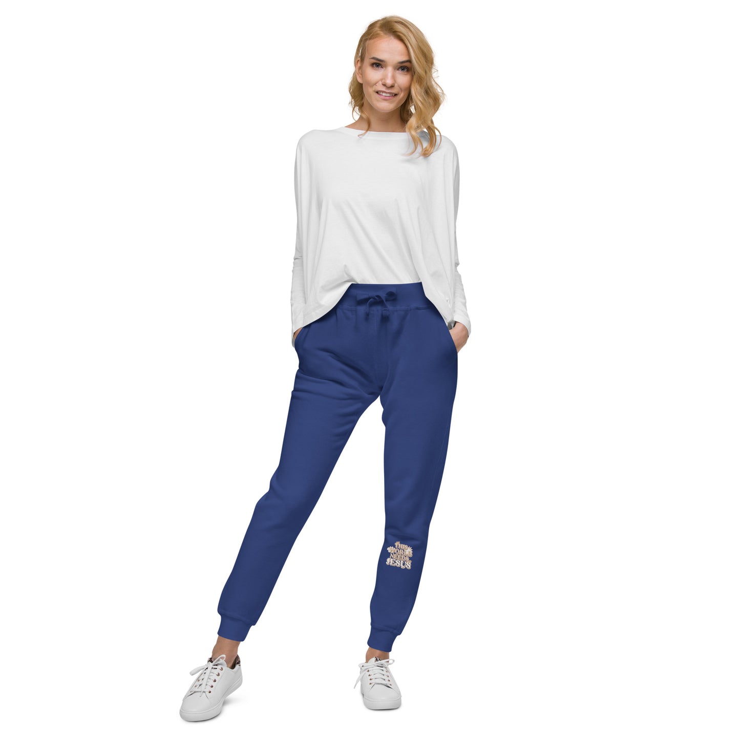 This World Needs Jesus - Unisex fleece sweatpants
