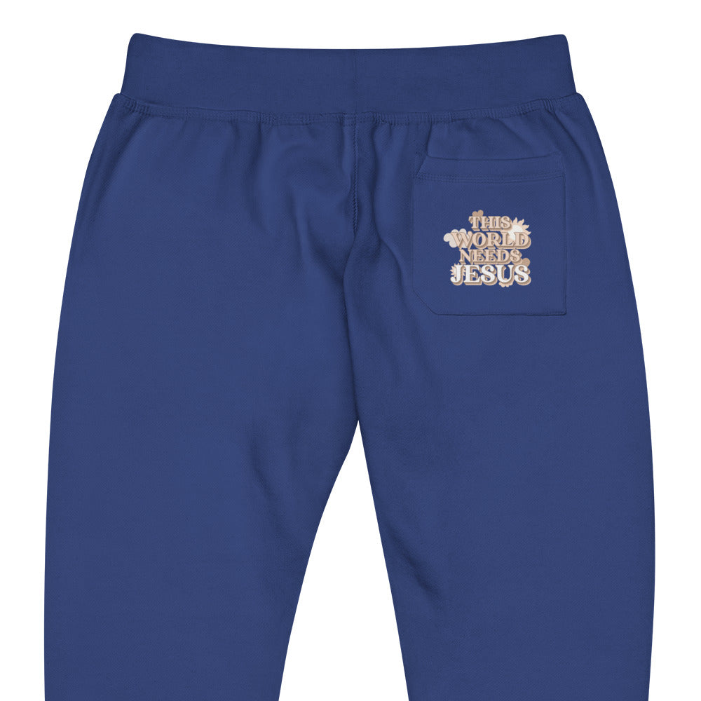 This World Needs Jesus - Unisex fleece sweatpants