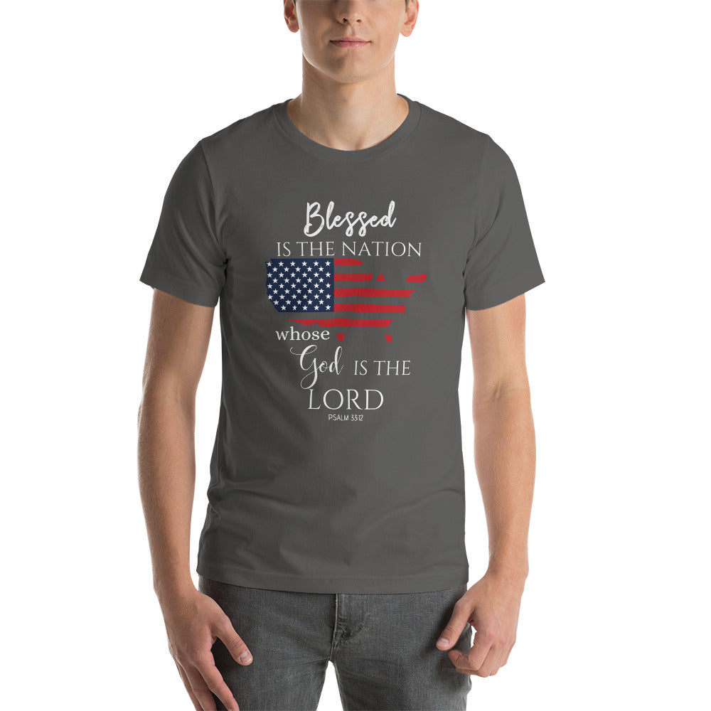 BLESSED IS THE NATION - NEW - Short-Sleeve Unisex T-Shirt