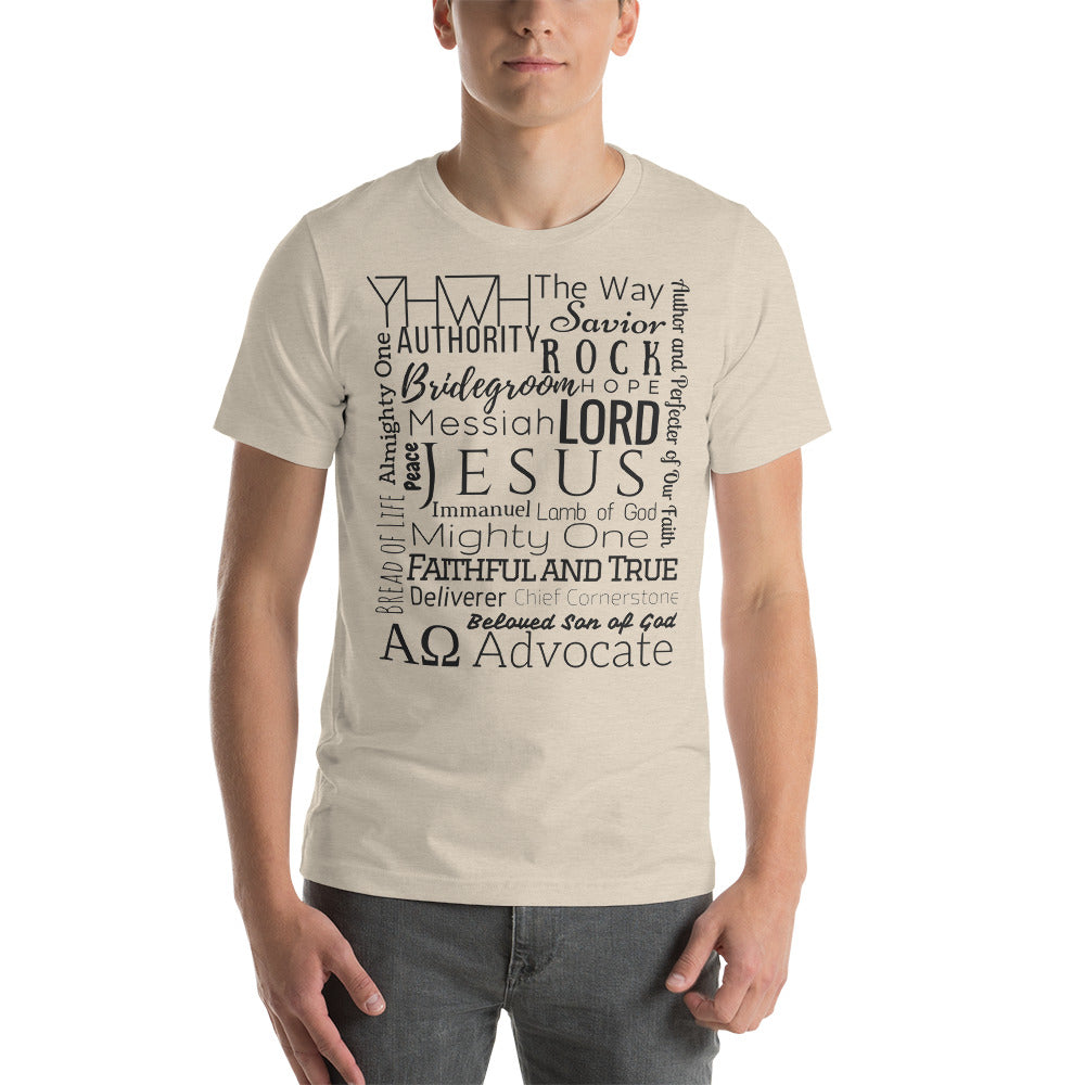 Jesus Name - Colors - Short-Sleeve Unisex T-Shirt