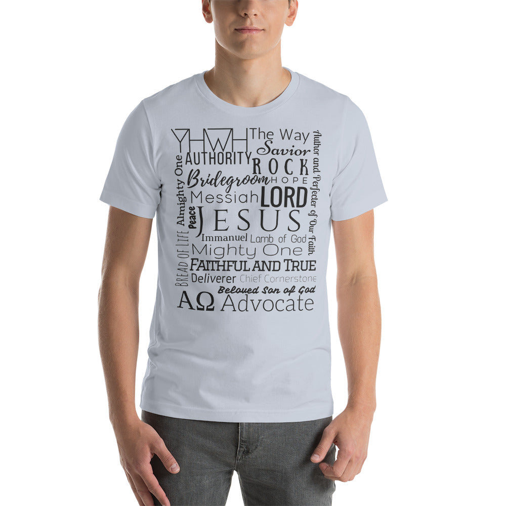 Jesus Name - Colors - Short-Sleeve Unisex T-Shirt