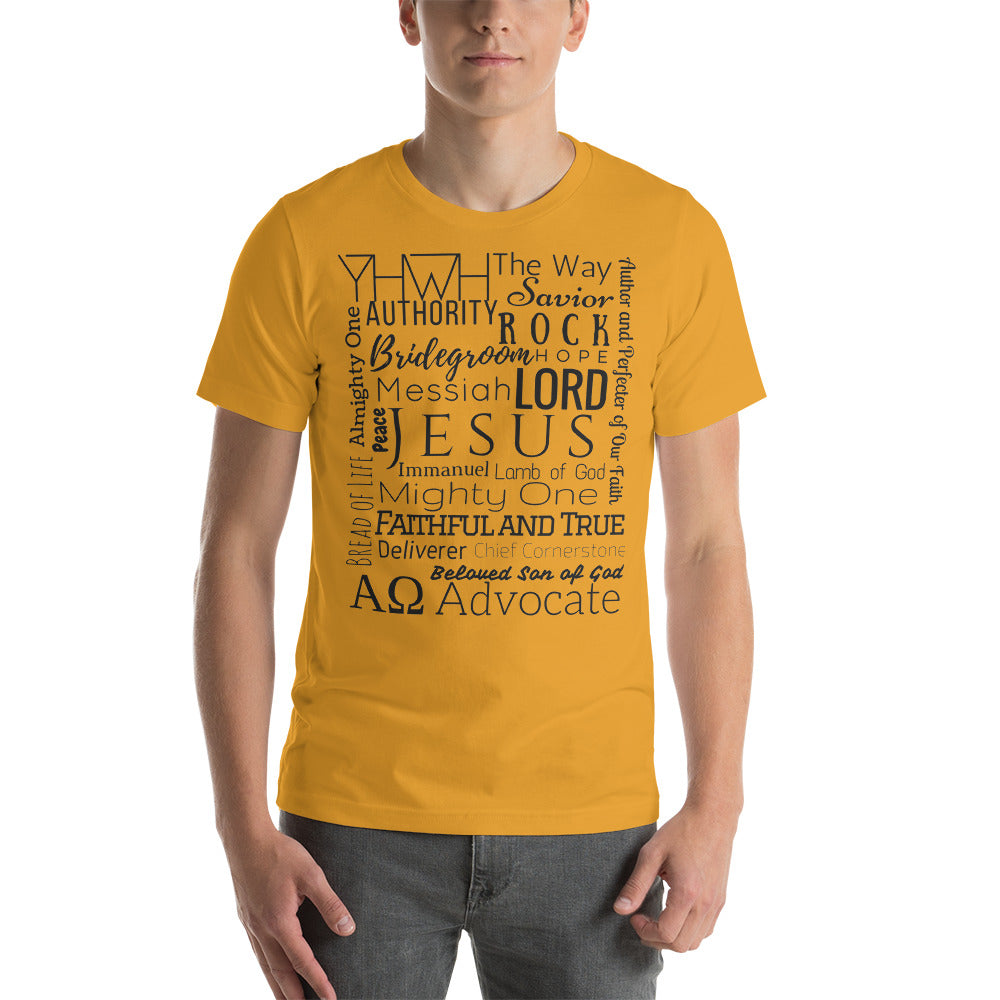 Jesus Name - Colors - Short-Sleeve Unisex T-Shirt
