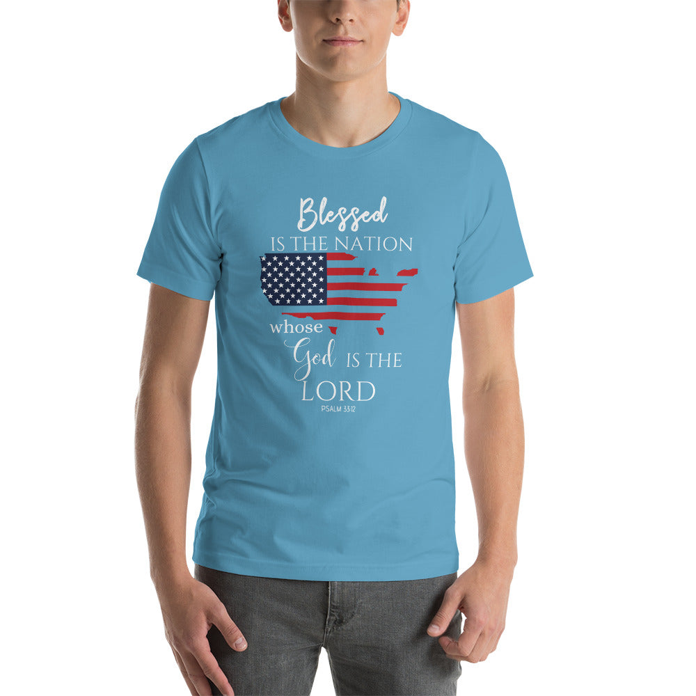BLESSED IS THE NATION - NEW - Short-Sleeve Unisex T-Shirt