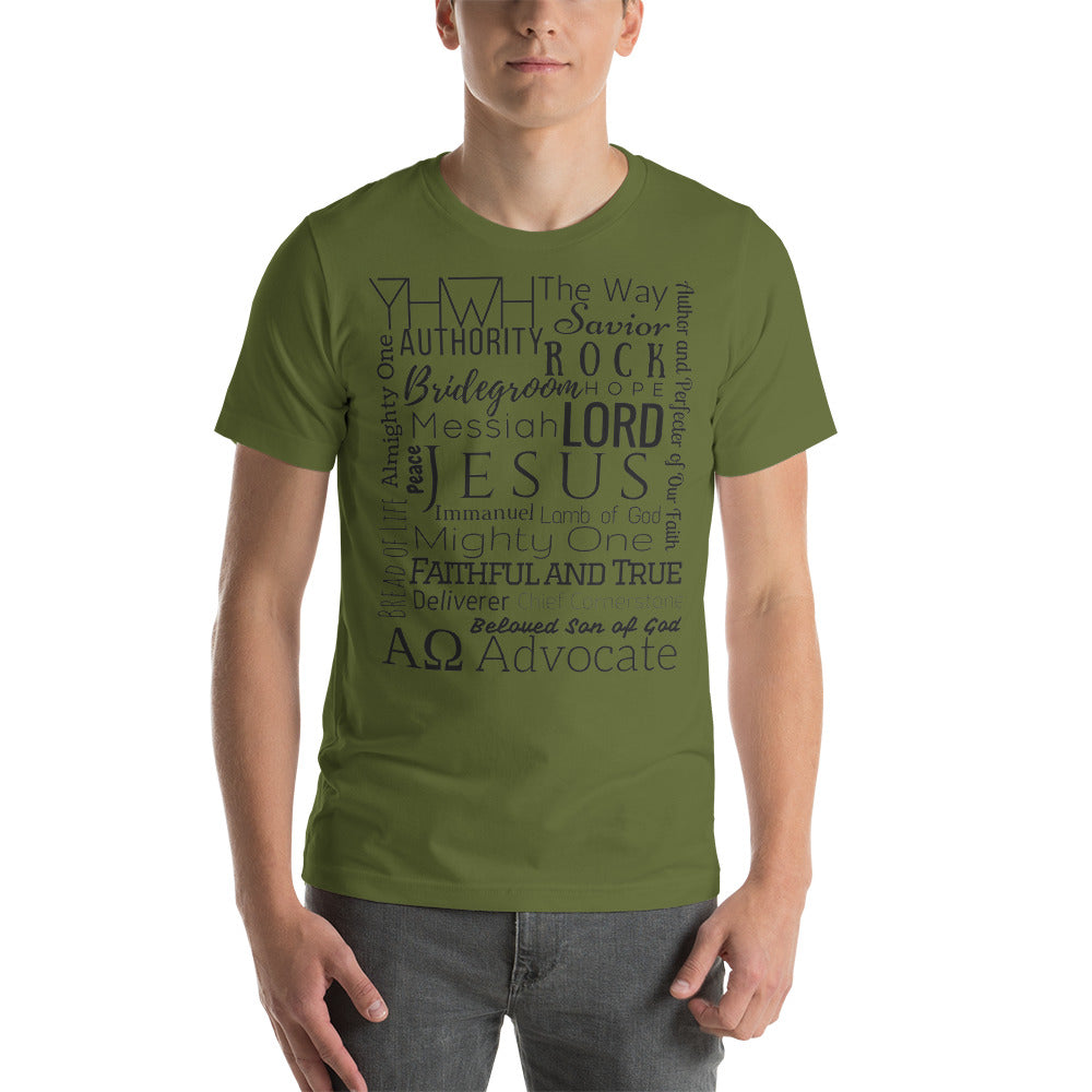 Jesus Name - Colors - Short-Sleeve Unisex T-Shirt