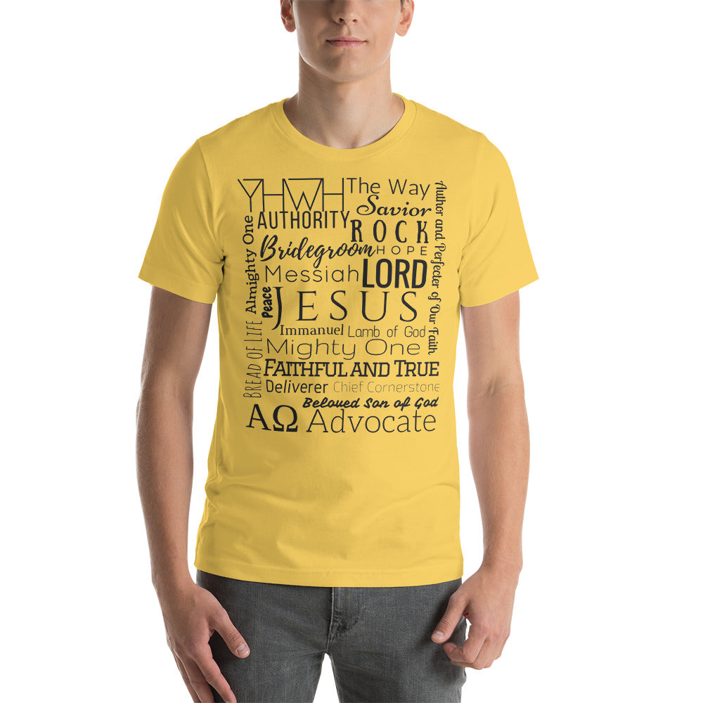 Jesus Name - Colors - Short-Sleeve Unisex T-Shirt