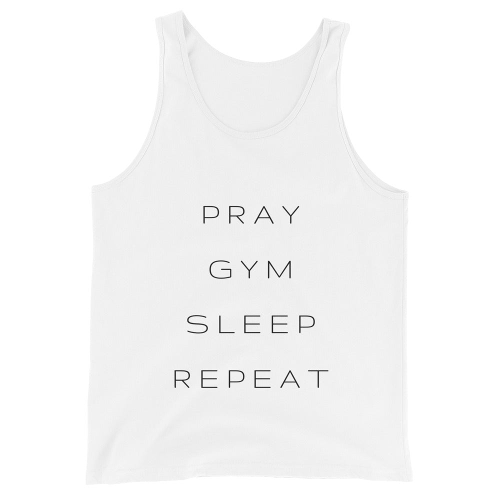 Pray Gym Sleep REPEAT - Unisex Tank Top