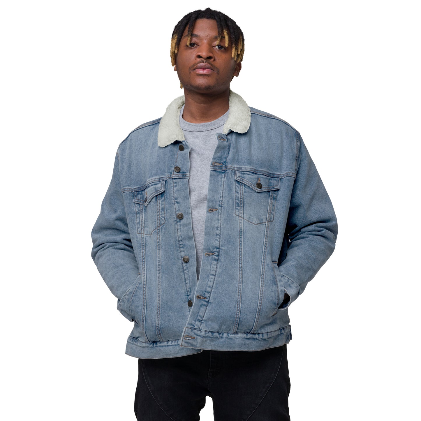 His Glory Co - 3.0 - NEW - Unisex denim sherpa jacket