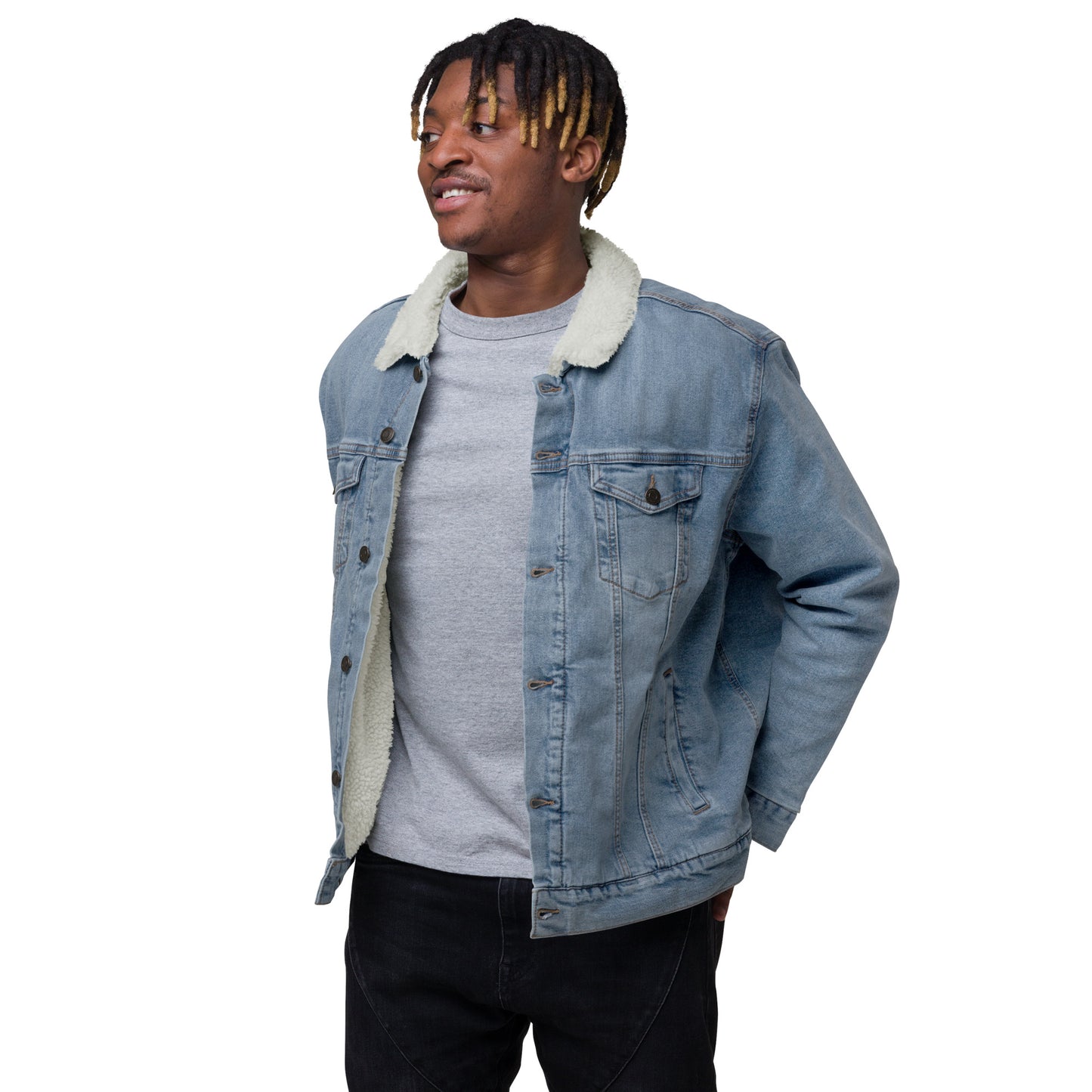 His Glory Co - 3.0 - NEW - Unisex denim sherpa jacket