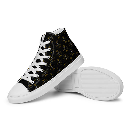 His Glory - Logo- Women’s high top canvas shoes