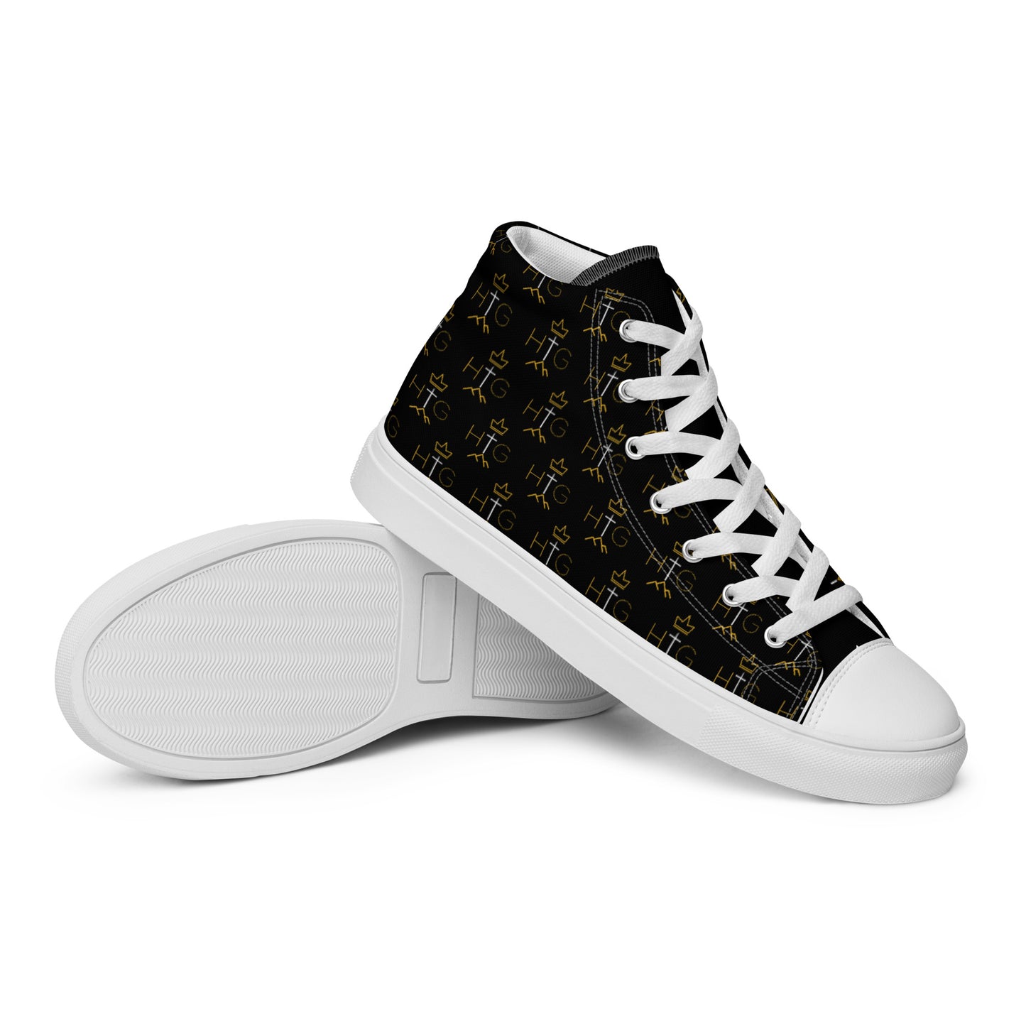 His Glory - Logo- Women’s high top canvas shoes