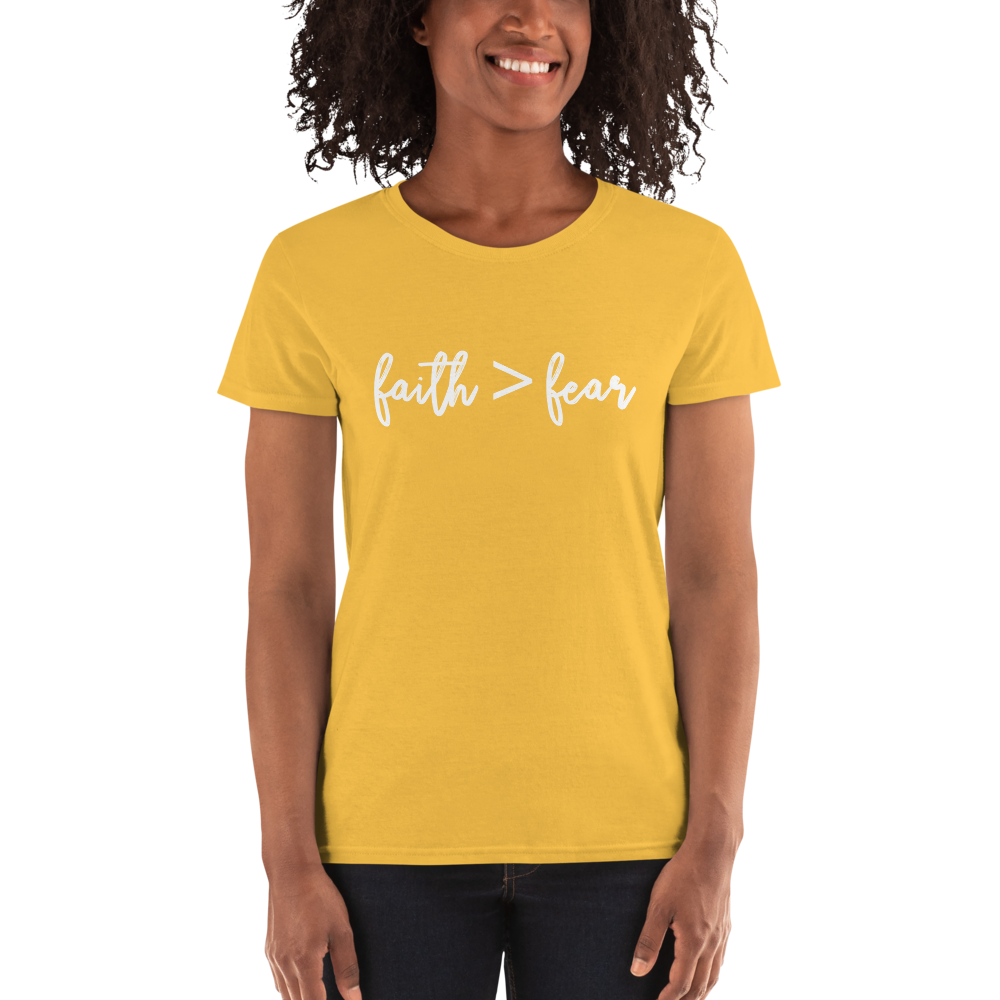 Faith > Fear - Women's short sleeve t-shirt