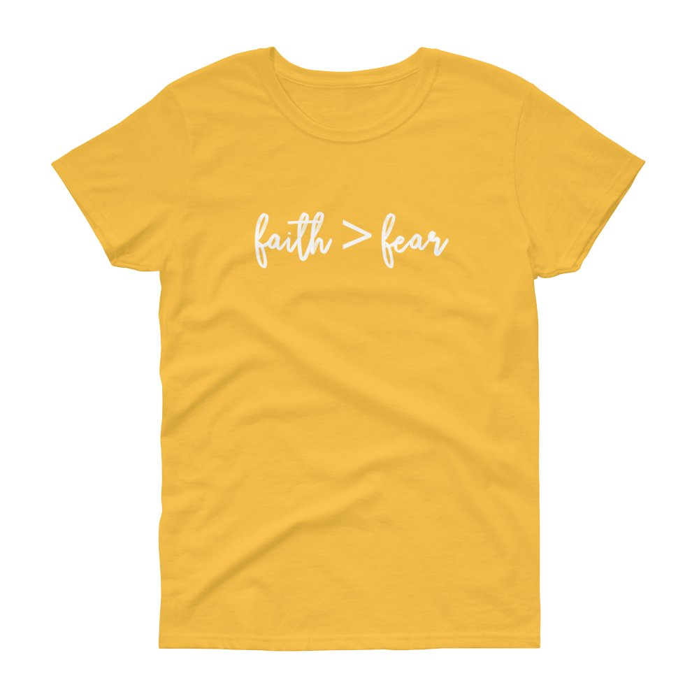 Faith > Fear - Women's short sleeve t-shirt