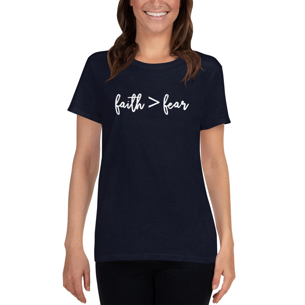 Faith > Fear - Women's short sleeve t-shirt
