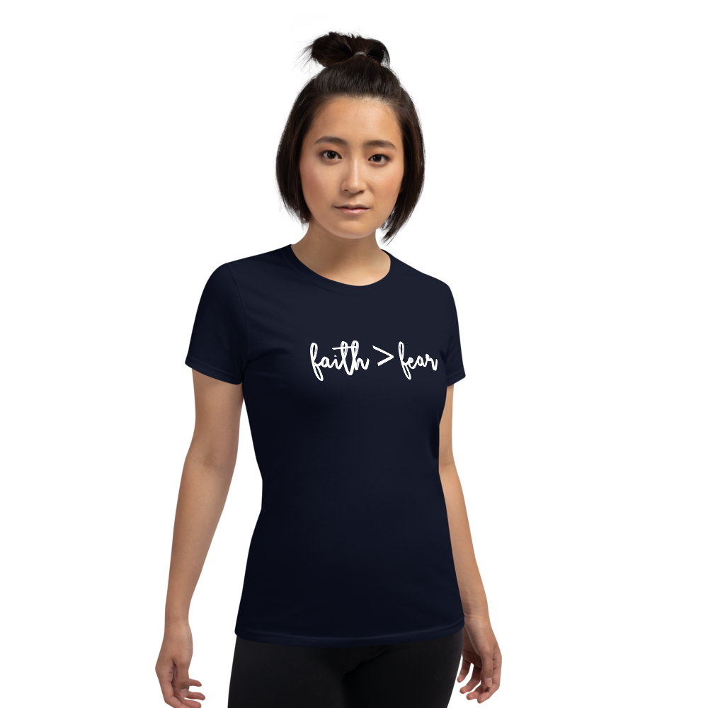 Faith > Fear - Women's short sleeve t-shirt