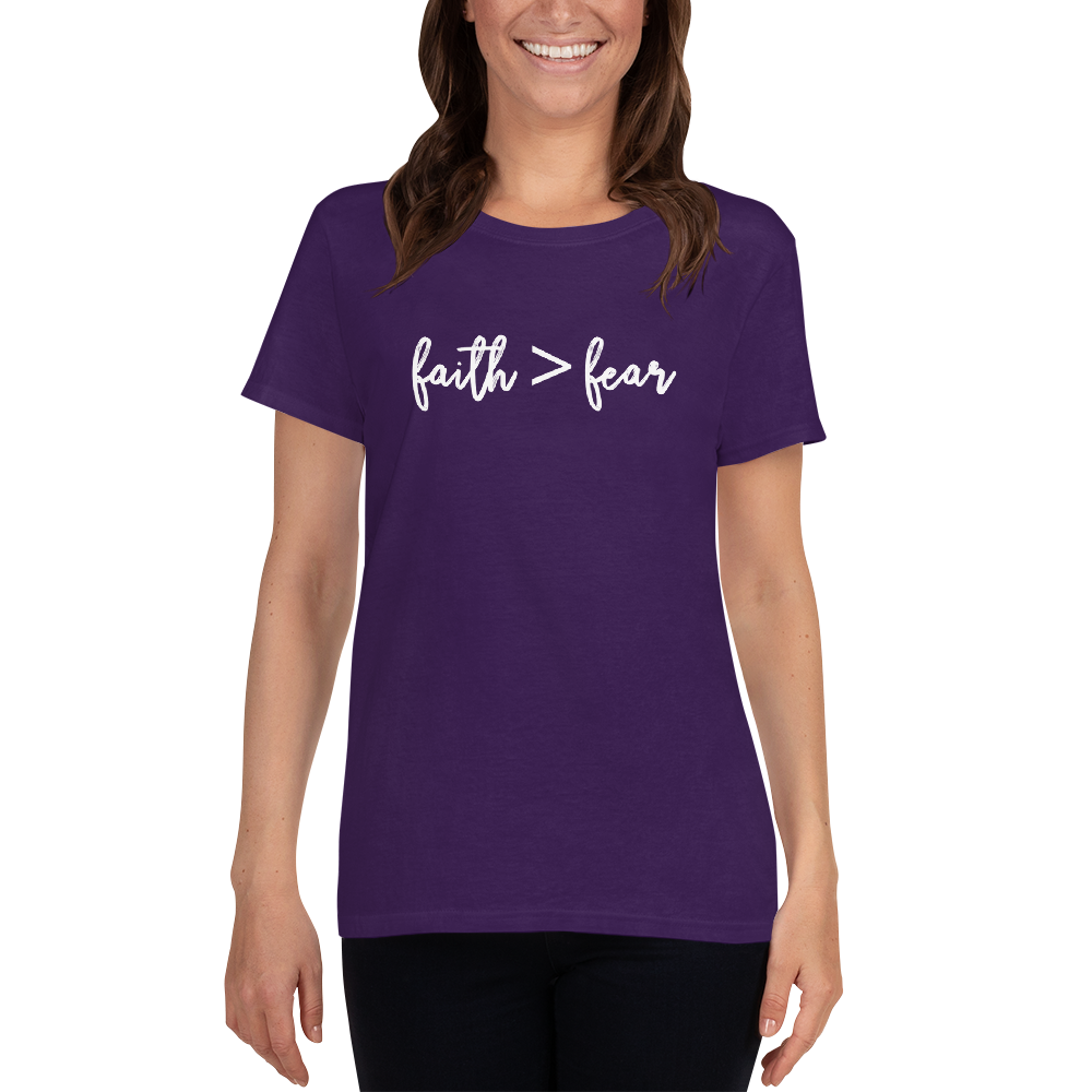 Faith > Fear - Women's short sleeve t-shirt