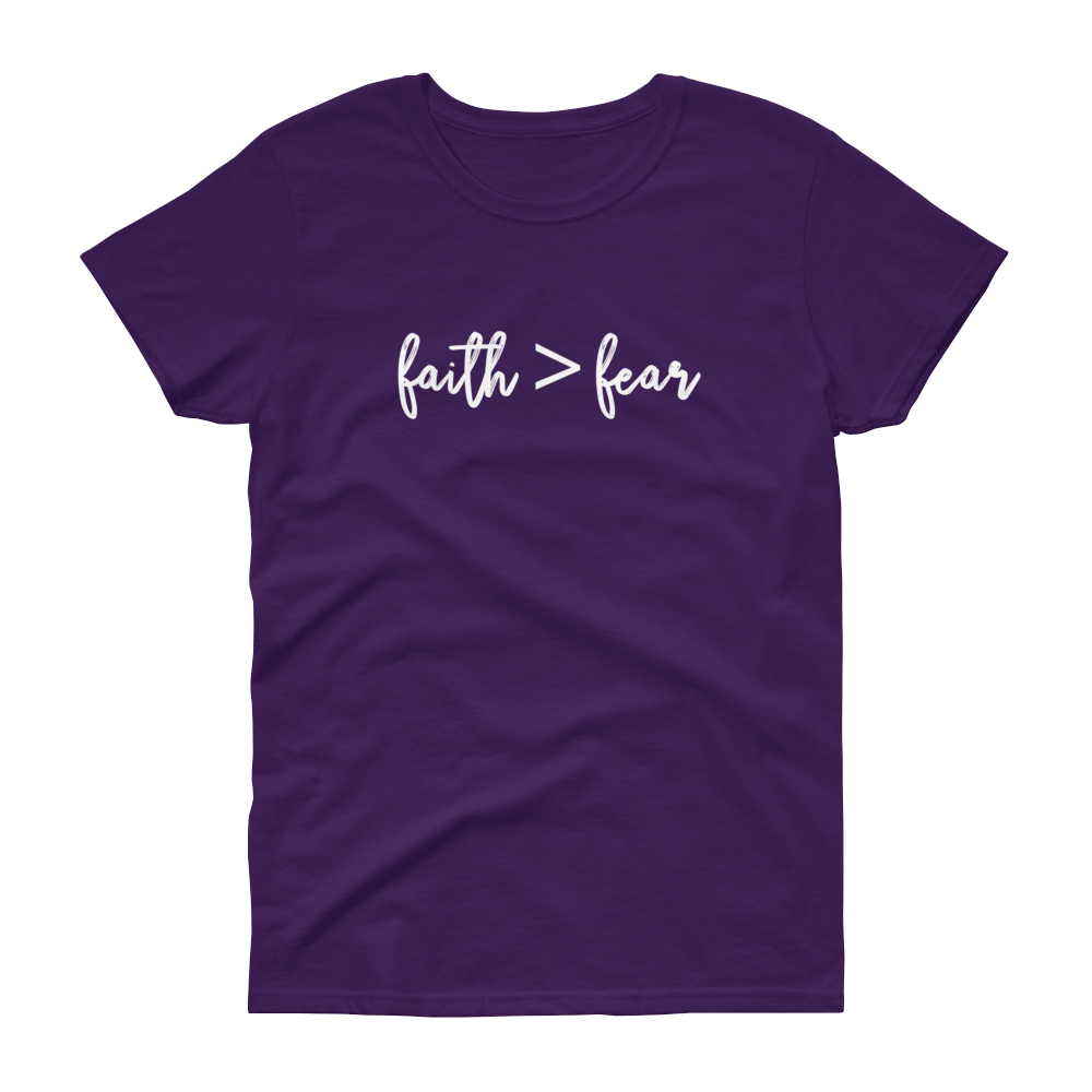 Faith > Fear - Women's short sleeve t-shirt