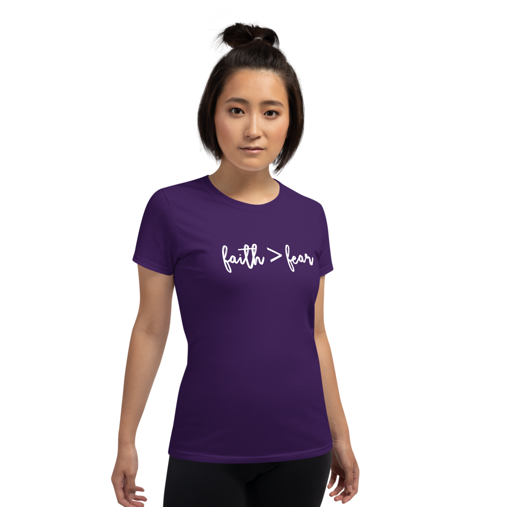 Faith > Fear - Women's short sleeve t-shirt