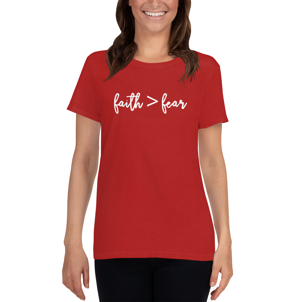 Faith > Fear - Women's short sleeve t-shirt