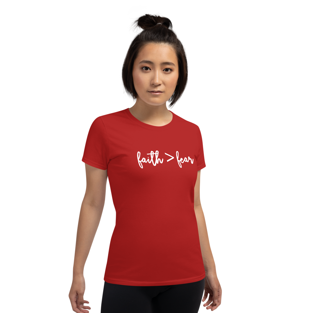 Faith > Fear - Women's short sleeve t-shirt