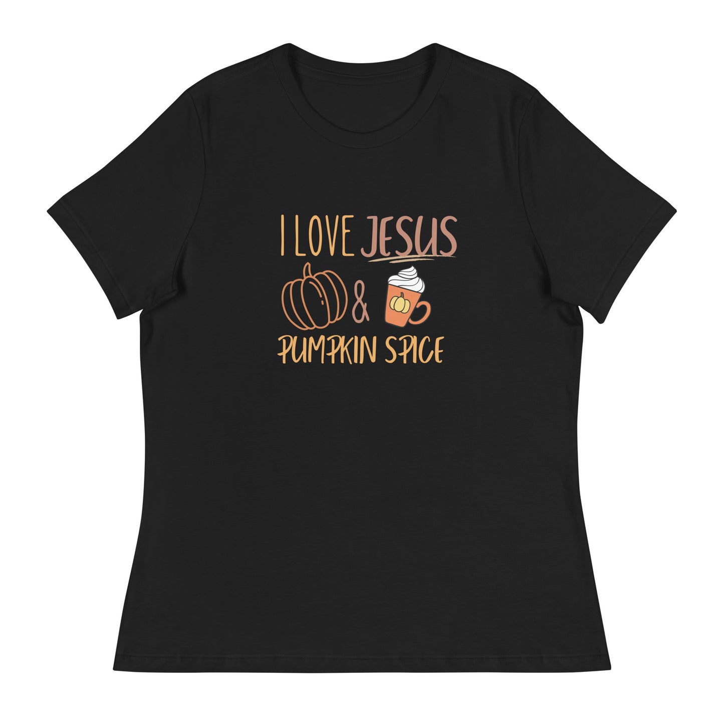 Jesus and Pumpkin Spice - Women's Relaxed T-Shirt