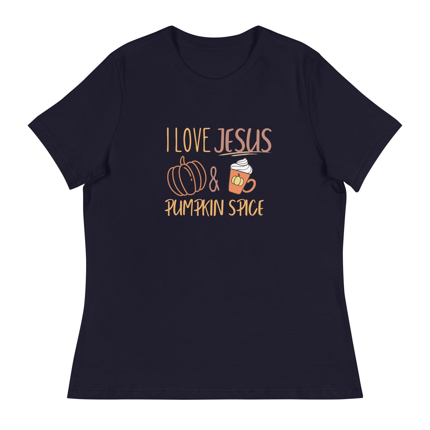 Jesus and Pumpkin Spice - Women's Relaxed T-Shirt
