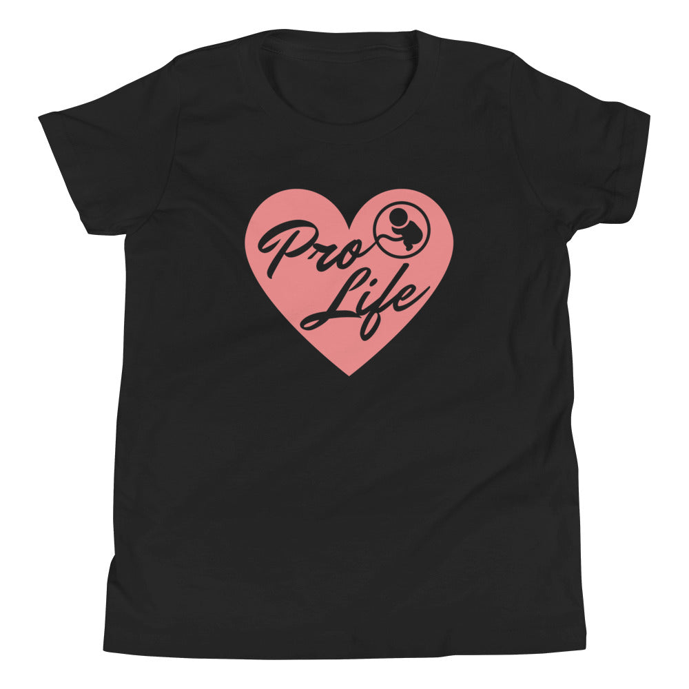 ProLife and Proud - Heart - Youth Short Sleeve T-Shirt