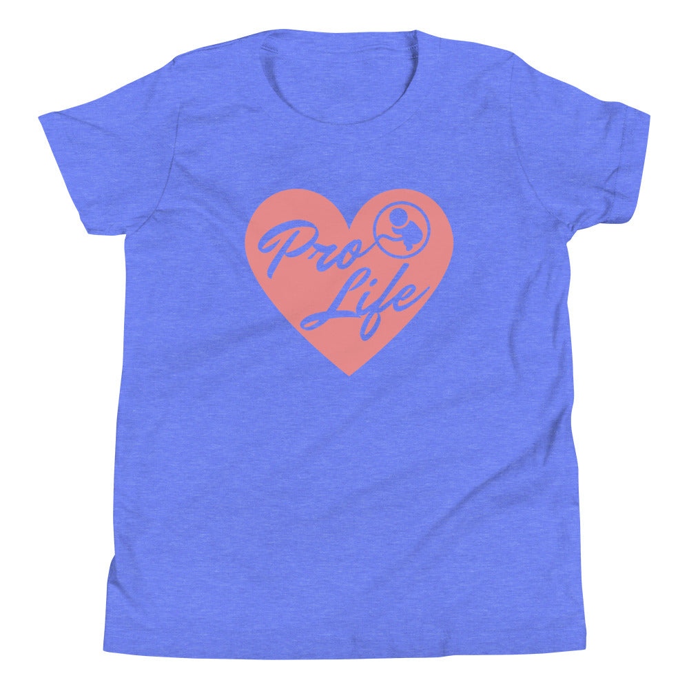 ProLife and Proud - Heart - Youth Short Sleeve T-Shirt