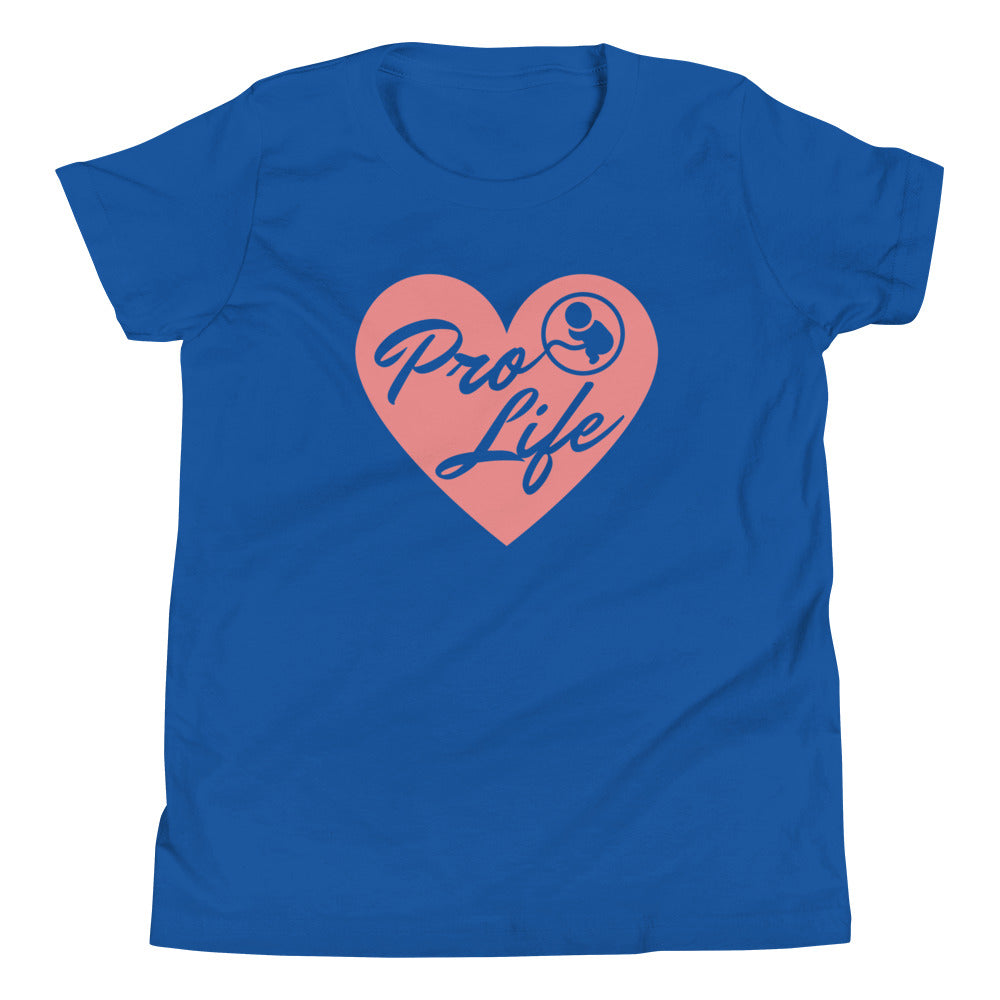 ProLife and Proud - Heart - Youth Short Sleeve T-Shirt