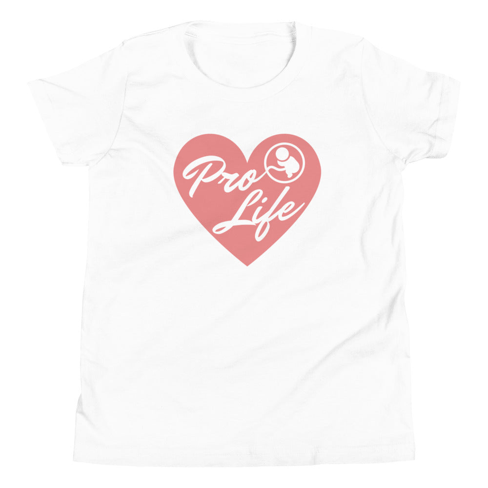 ProLife and Proud - Heart - Youth Short Sleeve T-Shirt
