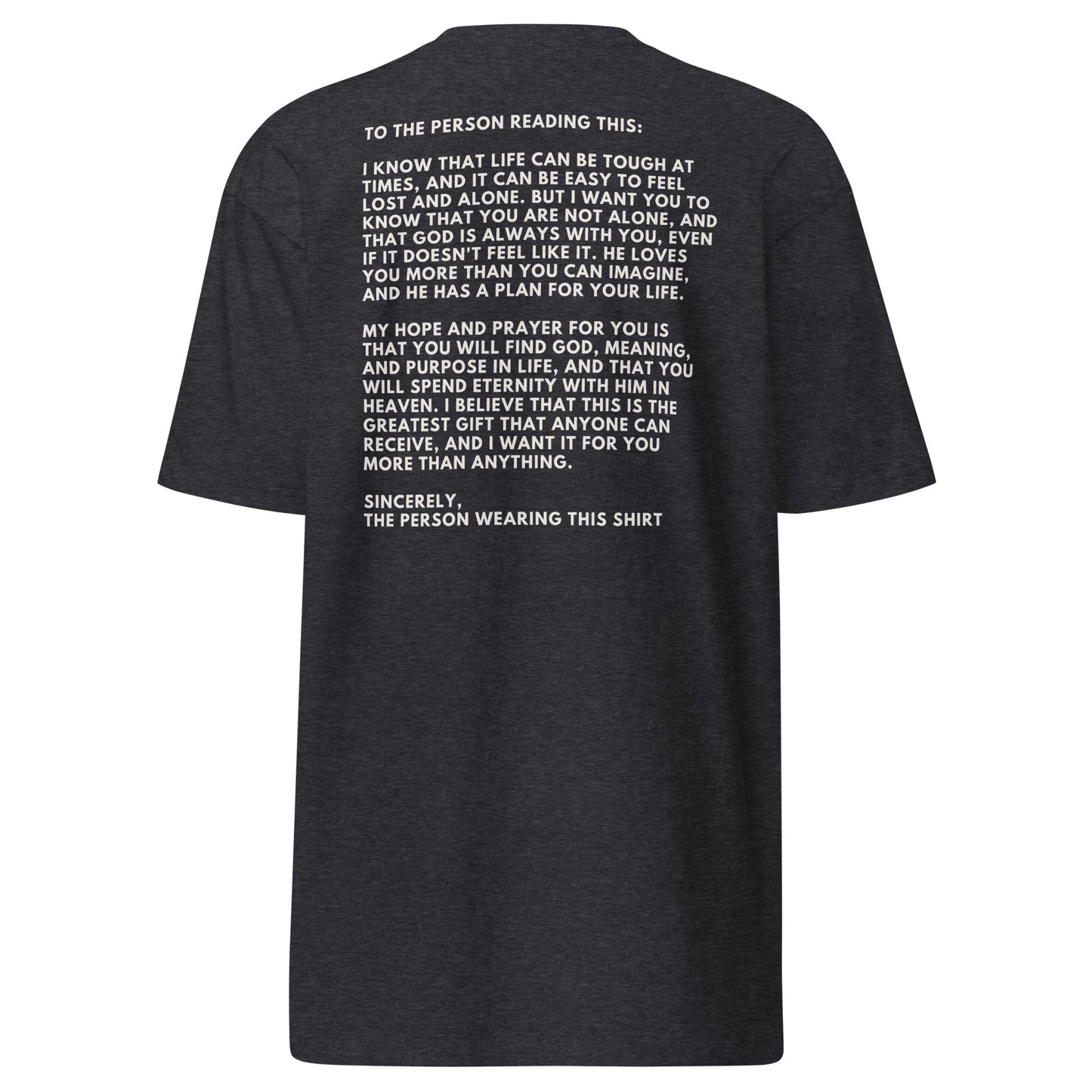 To the Person Reading (God's Love for You) - Men’s premium heavyweight tee - Oversized Style