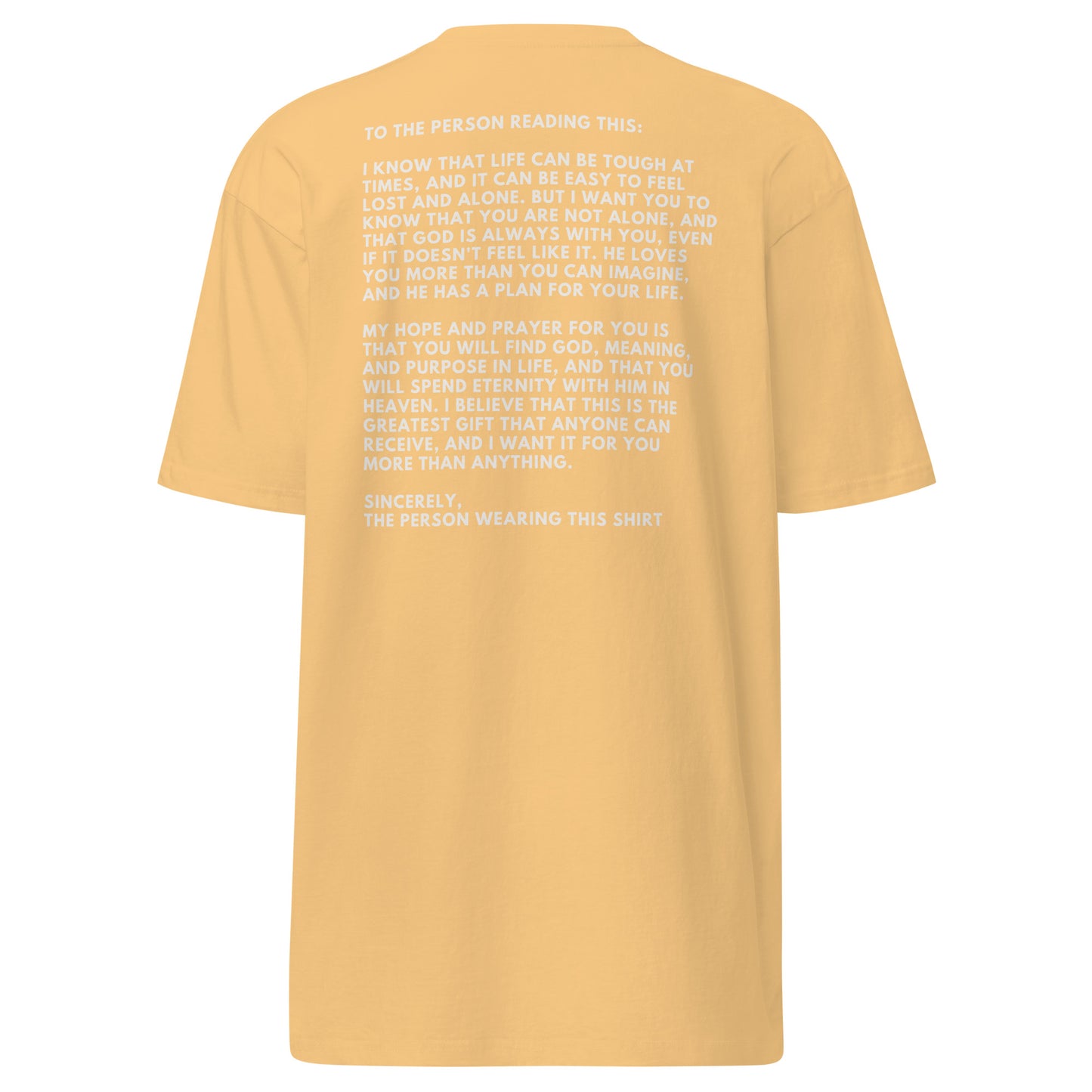 To the Person Reading (God's Love for You) - Men’s premium heavyweight tee - Oversized Style