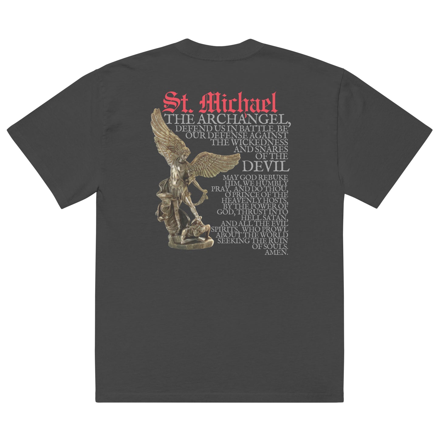 Armour Elite - Premium - St. Michael - Defend Us - Oversized faded t-shirt