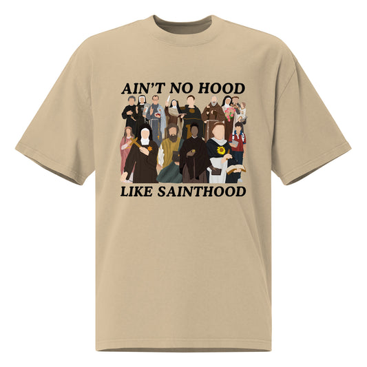 Saint hood - aint no hood - Oversized faded t-shirt