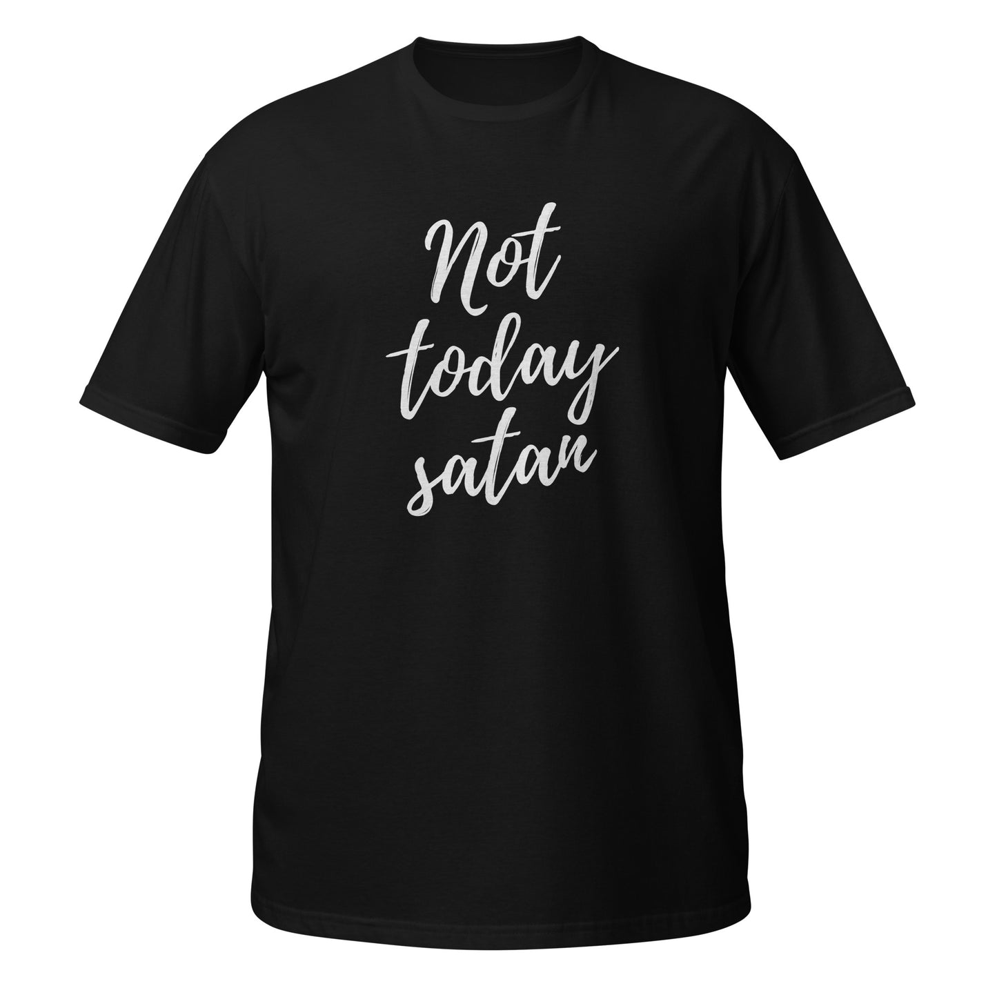 Spiritual Armor: 'Not Today Satan' T-Shirt for Faithful Believers (Unisex)